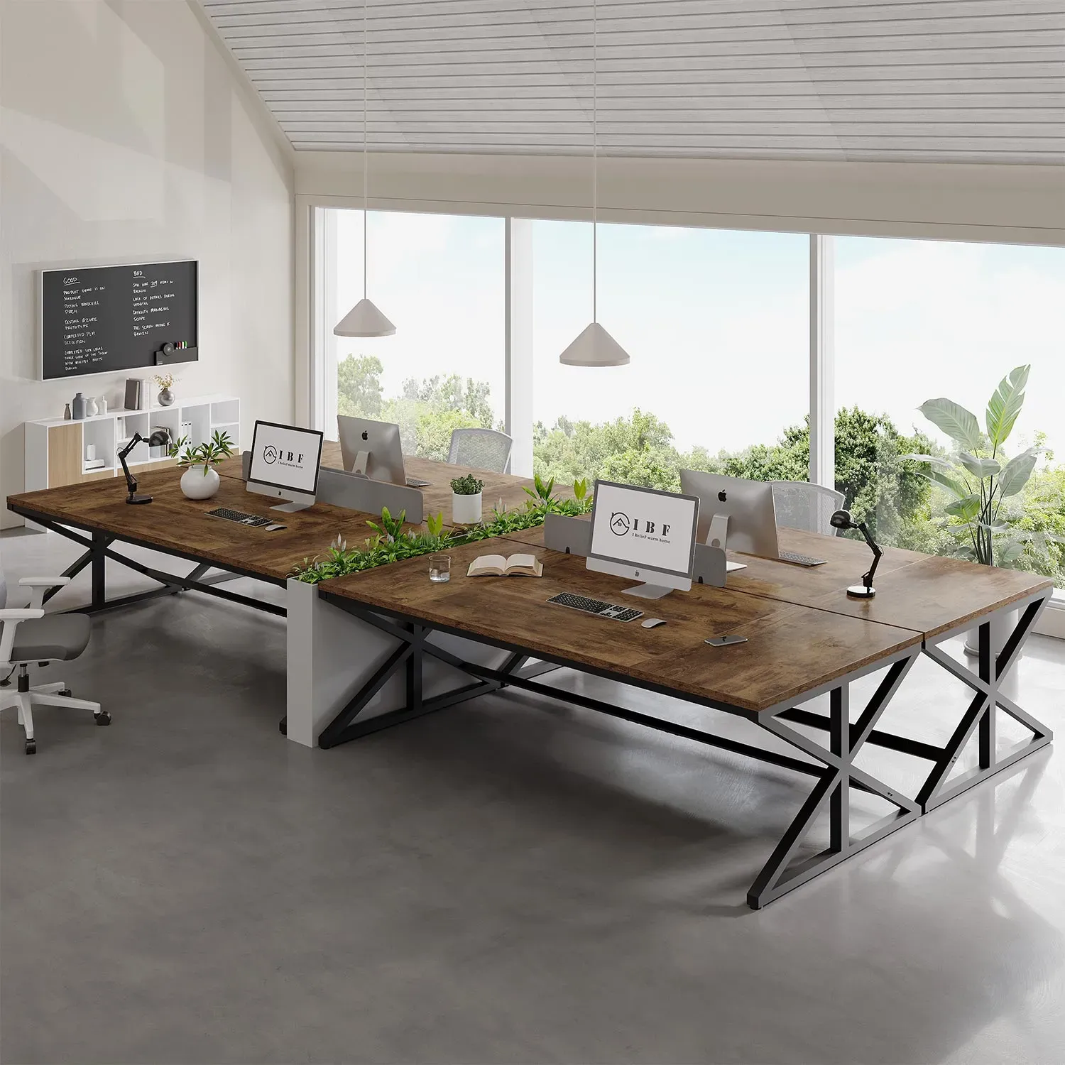 70.86 Inch Computer Desk, Rustic Brown _04