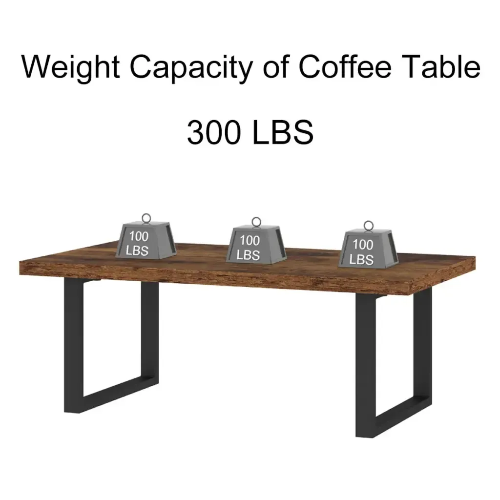 Industrielt sofabordstRustik brun Industrial Coffee Table in Living Room Setting