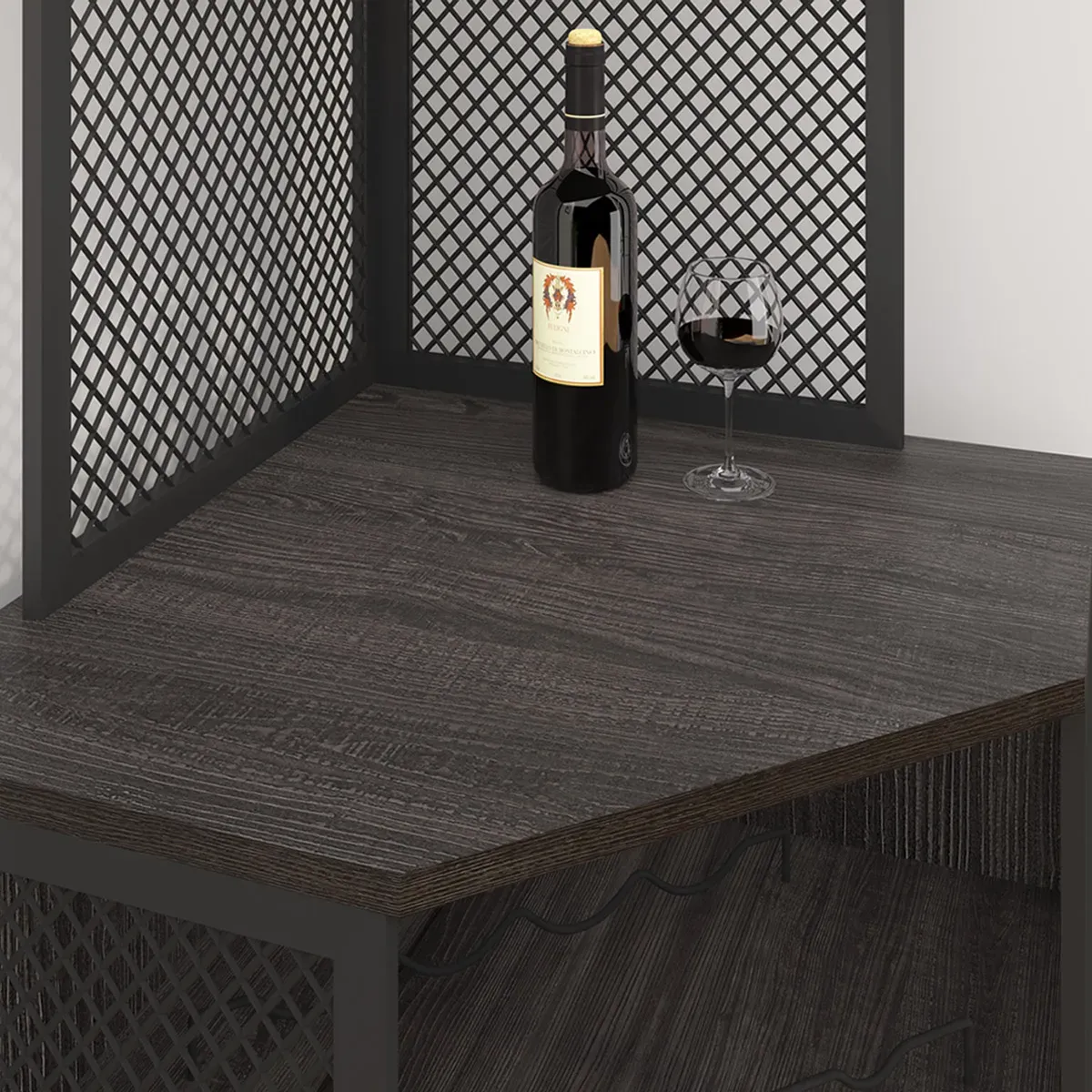 کابینت نوار گوشه ای با ذخیره Ù‚ÙØ³Ù‡ تنظیم, Oak_03 تیره خاکستری تیره