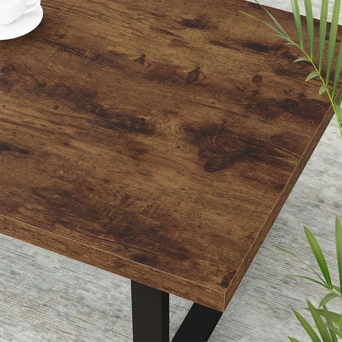 Industriële salontafel, Rustiek bruin, 39 Inch_05