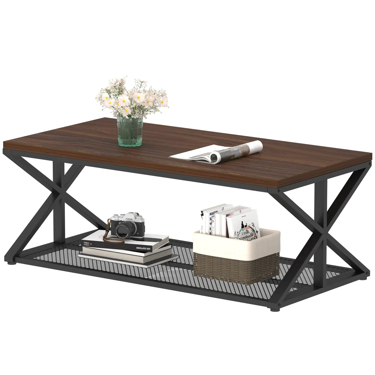 Tafura yekofi nekuchengetedza, Walnut, 47 Inch_09