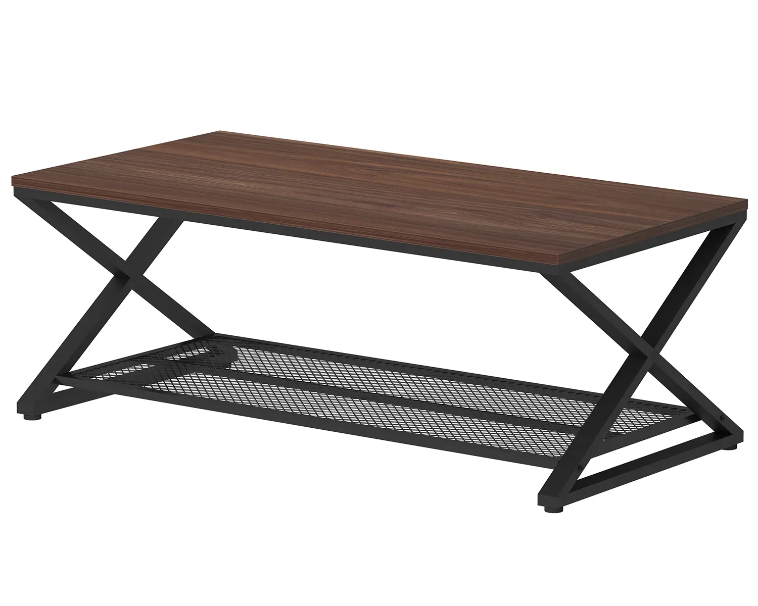 X shaped leg 2 Tier nga Talaan sa Kape, Nuwes, 47 Inch_10