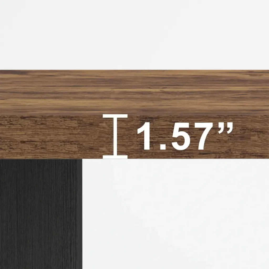 ToptruTebulo lodyeramoanetsaBUCKRY BRAD komanso Black Oakd Black Oak 2 Toptrue Dining Table - Detail and Texture