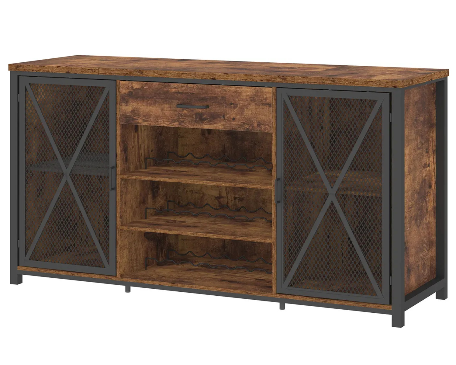 70.86†Gabinete vino yéetel u espacio nevera, Brown__10