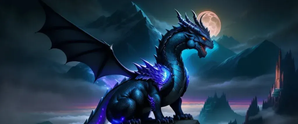 Black Dragon In Mountains
