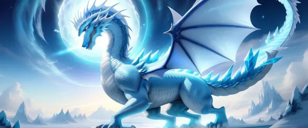 Ice Dragon At Night
