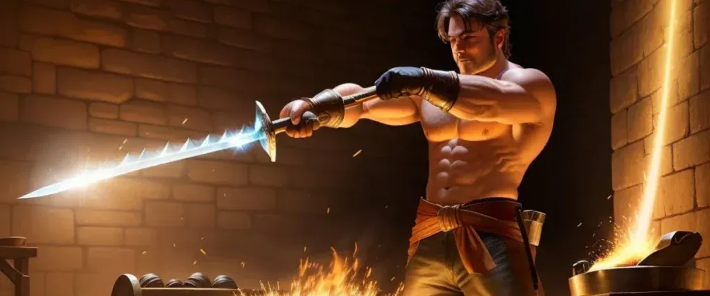 Swordsmith Making A Sword