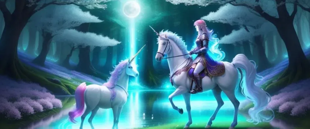 Unicorns at night