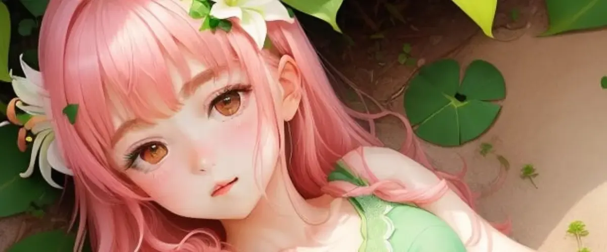 Girl called Lily laying on lilies