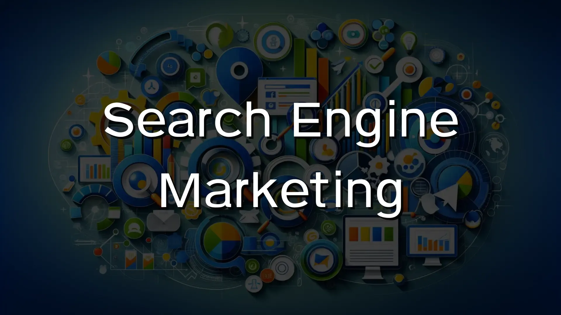 Search engine marketing strategy dashboard illustration