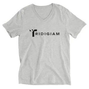 Unisex V Neck Tee Athletic Heather Front