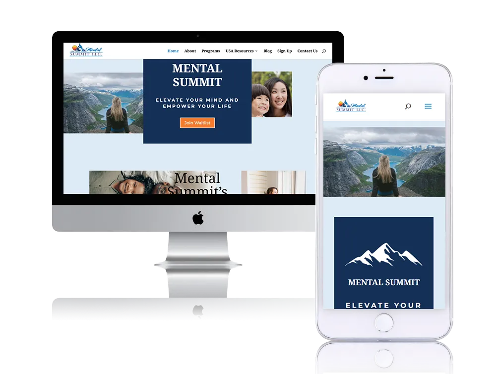 Mental Summit Website Preview My Mental Summit mental health education website designed by Tridigiam
