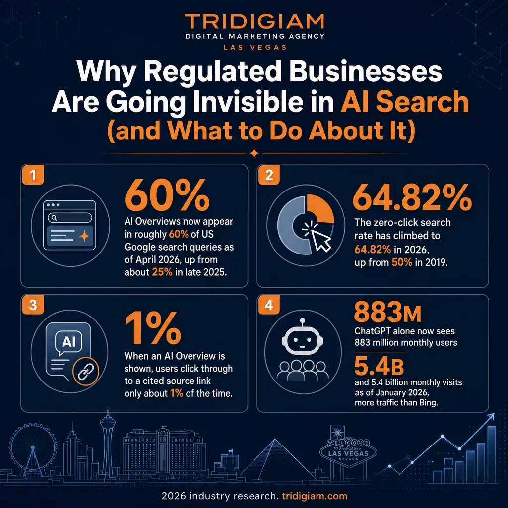 Why Regulated Businesses Are Going Invisible in AI Search (and What to Do About It) infographic