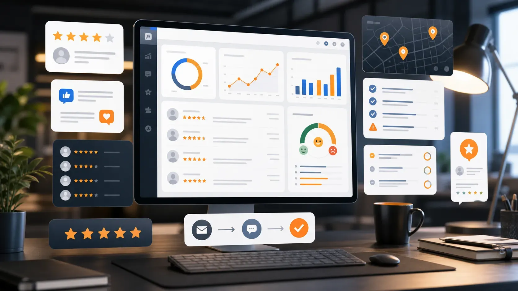 review-reputation-management-tools-agencies-2026-featured Review and reputation management dashboard with ratings feedback local listings sentiment response workflow and reporting modules