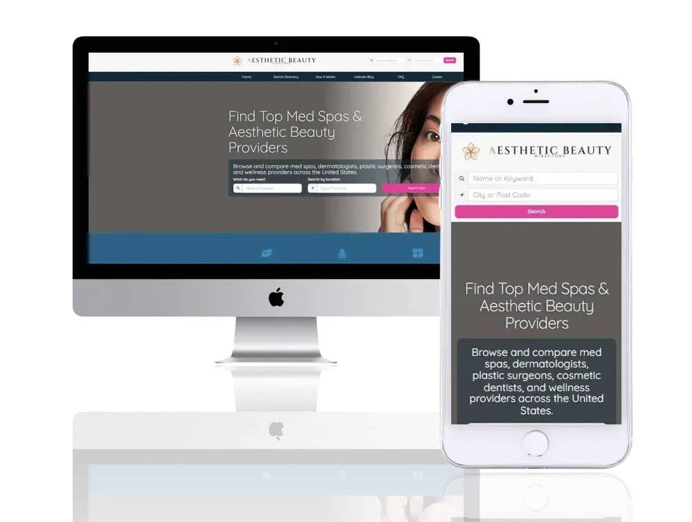 Aesthetic Beauty Directory Website Screenshot Aesthetic Beauty Directory Website Screenshot