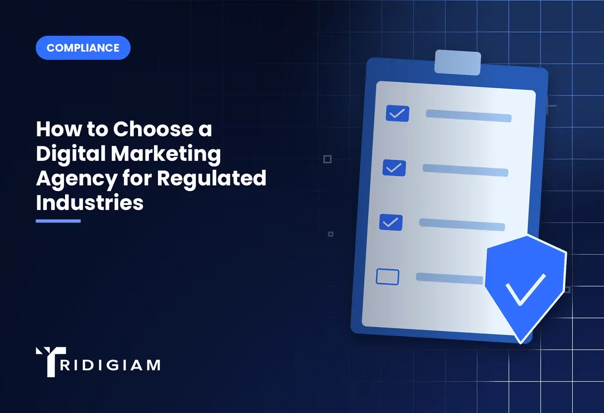 How to Choose a Digital Marketing Agency for Regulated Industries Compliance checklist clipboard with a shield badge for How to Choose a Digital Marketing Agency for Regulated Industries