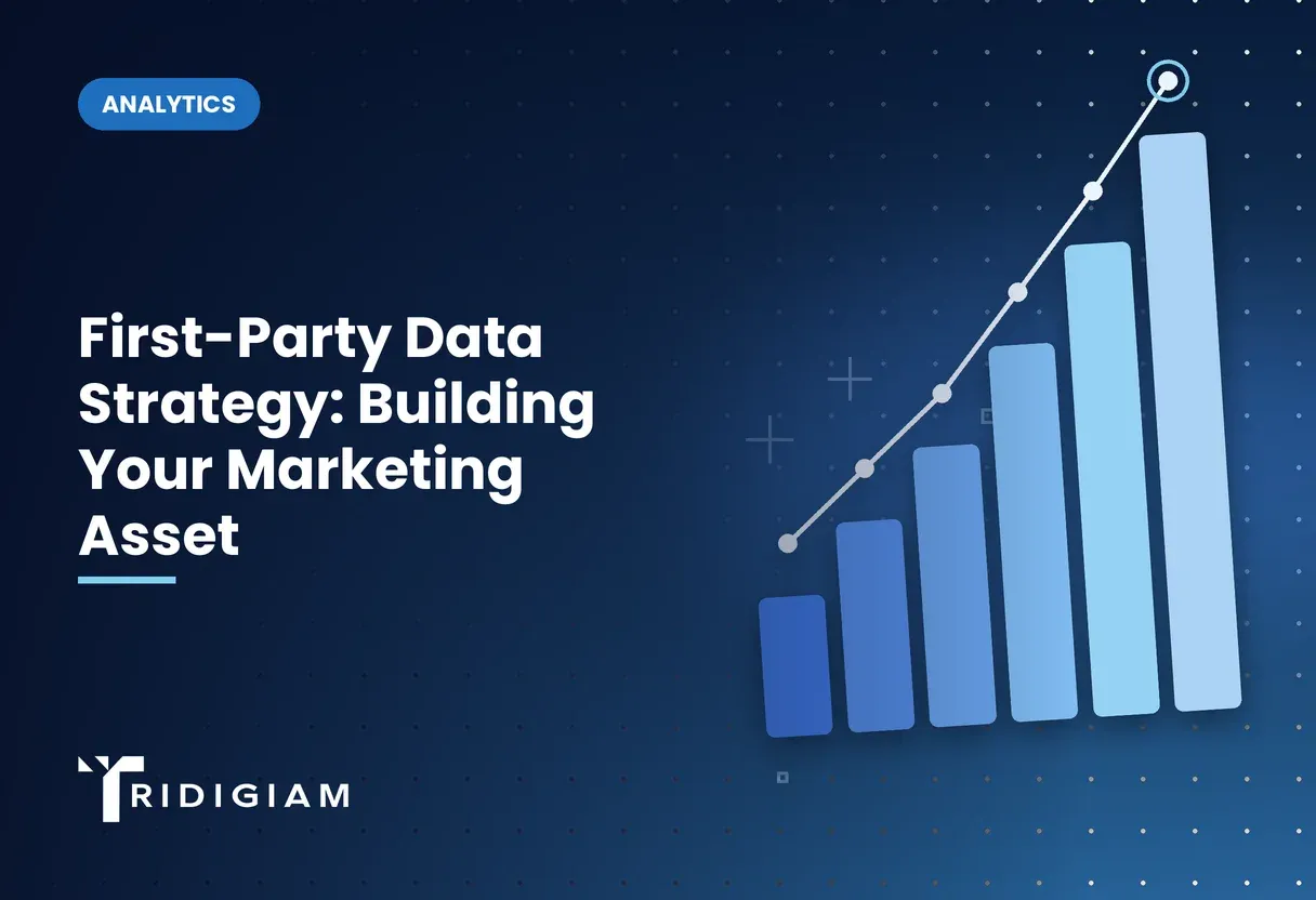First-Party Data Strategy: Building Your Marketing Asset Rising bar and line chart for First-Party Data Strategy: Building Your Marketing Asset