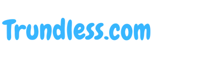 "Trundless.com" logo in large, rounded light blue letters on a light gray background.