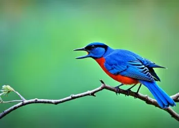 oiseau a le dos bleu