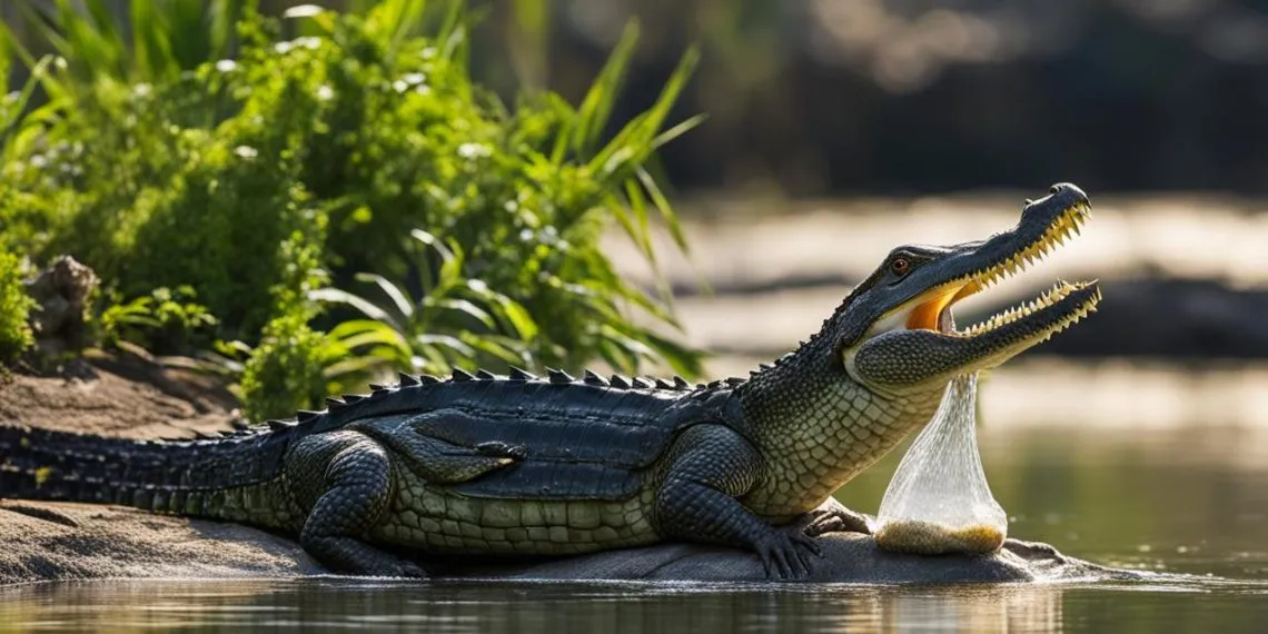 oiseau nettoie les dents du crocodile