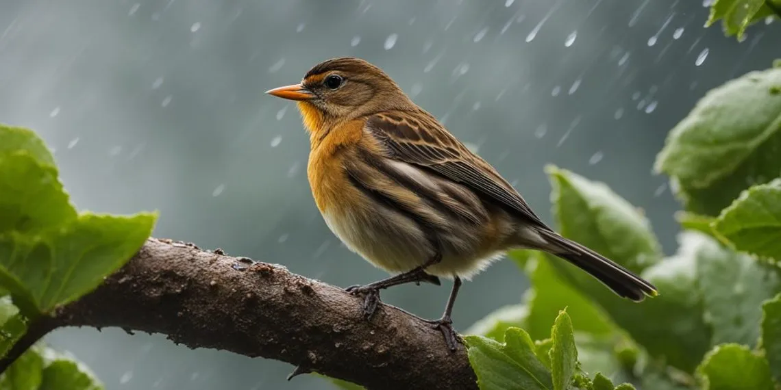 oiseau qui annonce la pluie