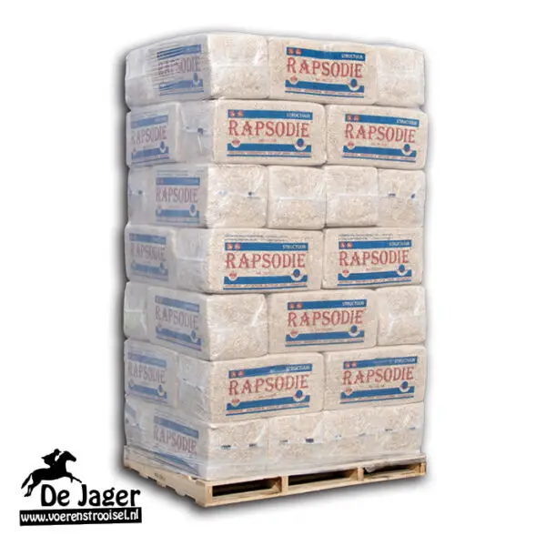 Rapsodie gehakseld koolzaadstro blauw 20 kg – pallet 36 balen