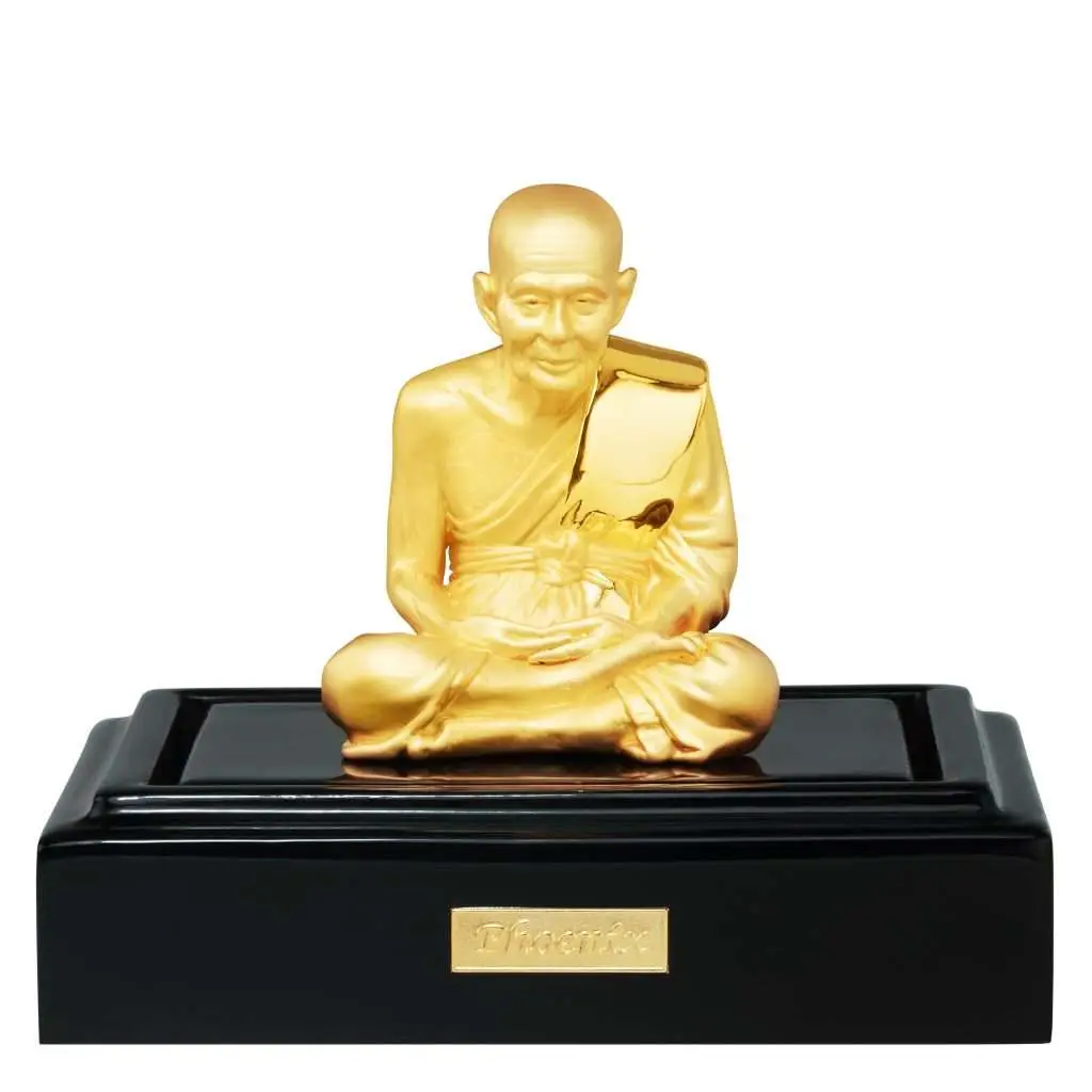 24K Gold Plated Statue Phoenix Metal Luang Pu Thuat (8.5 CM Height)