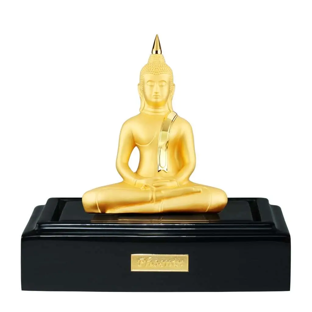 24K Gold Plated Statue Phoenix Metal Luang Por Sothorn (2 INCH Lap)