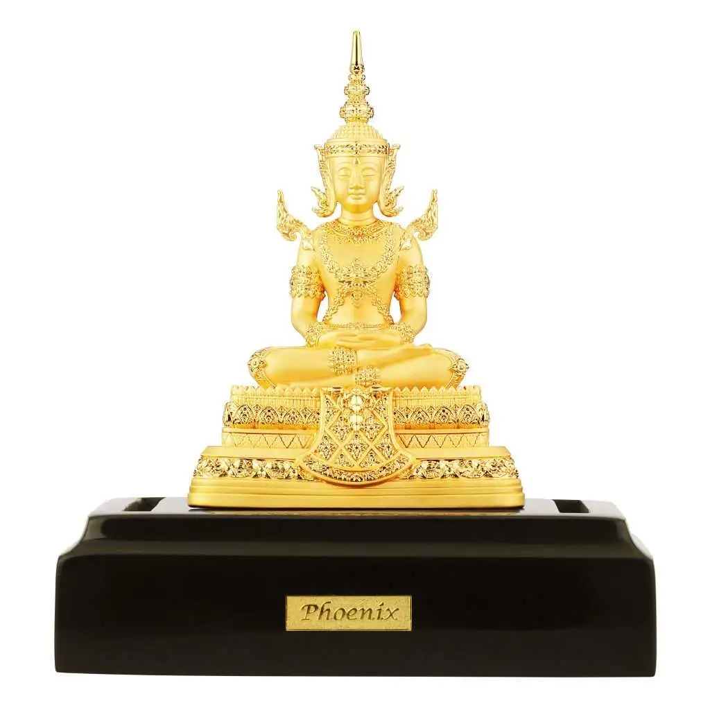 24K Gold Plated Statue Phoenix Metal Jade Buddha - Summer Uniform (2 INCH Lap)