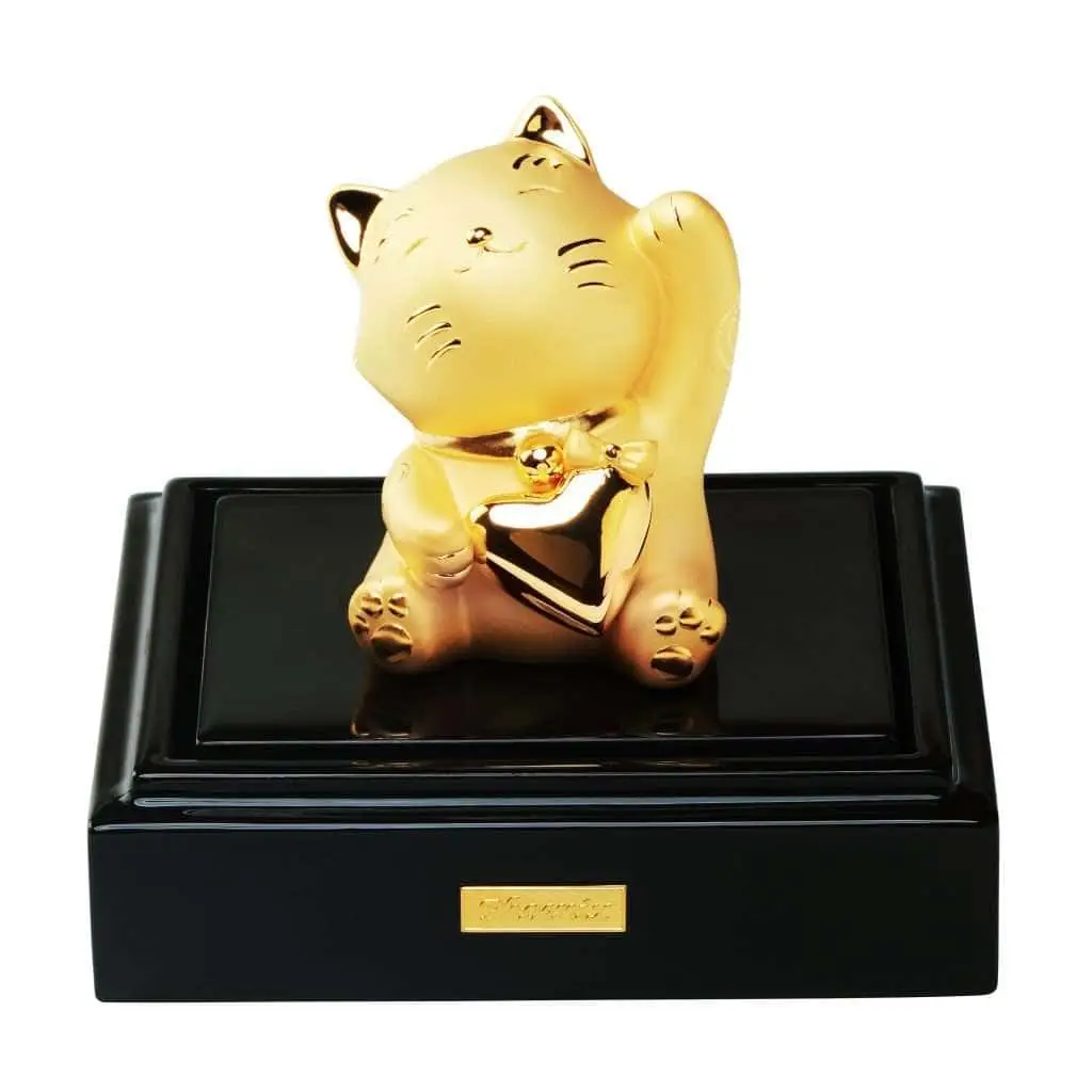 24K Gold Plated Statue Phoenix Metal Gold - Japanese Lucky Cat