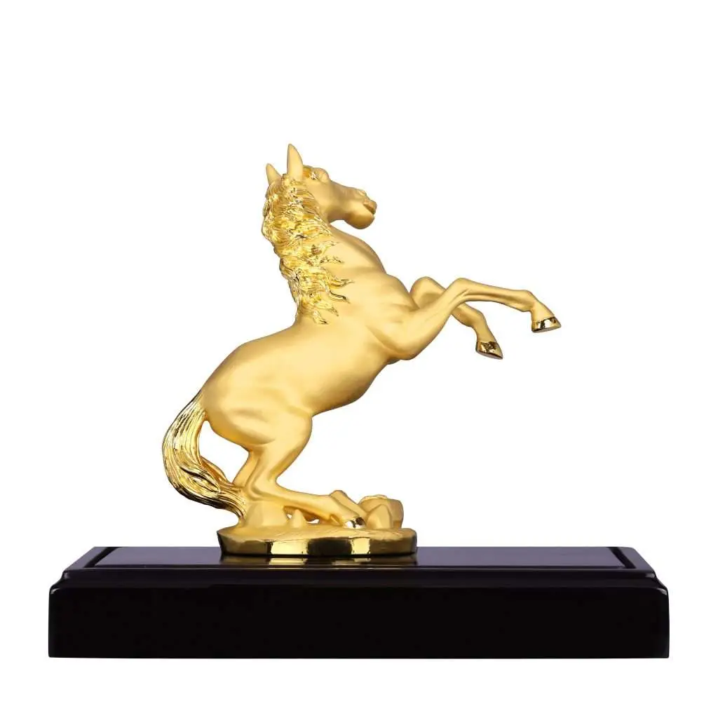 24K Gold Plated Statue Phoenix Metal Heavenly Horse