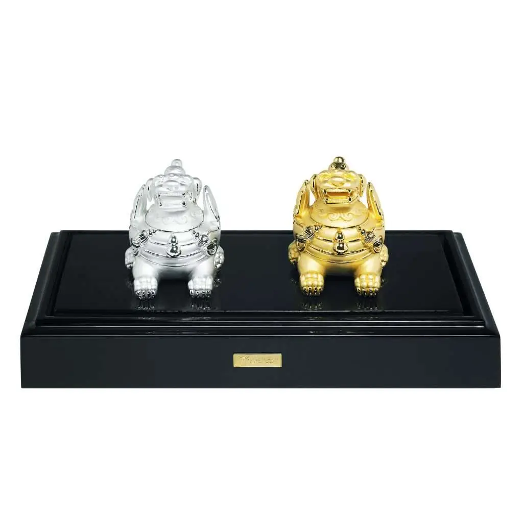 24K Gold Plated Statue Phoenix Metal Gold - Silver Pi Xiu