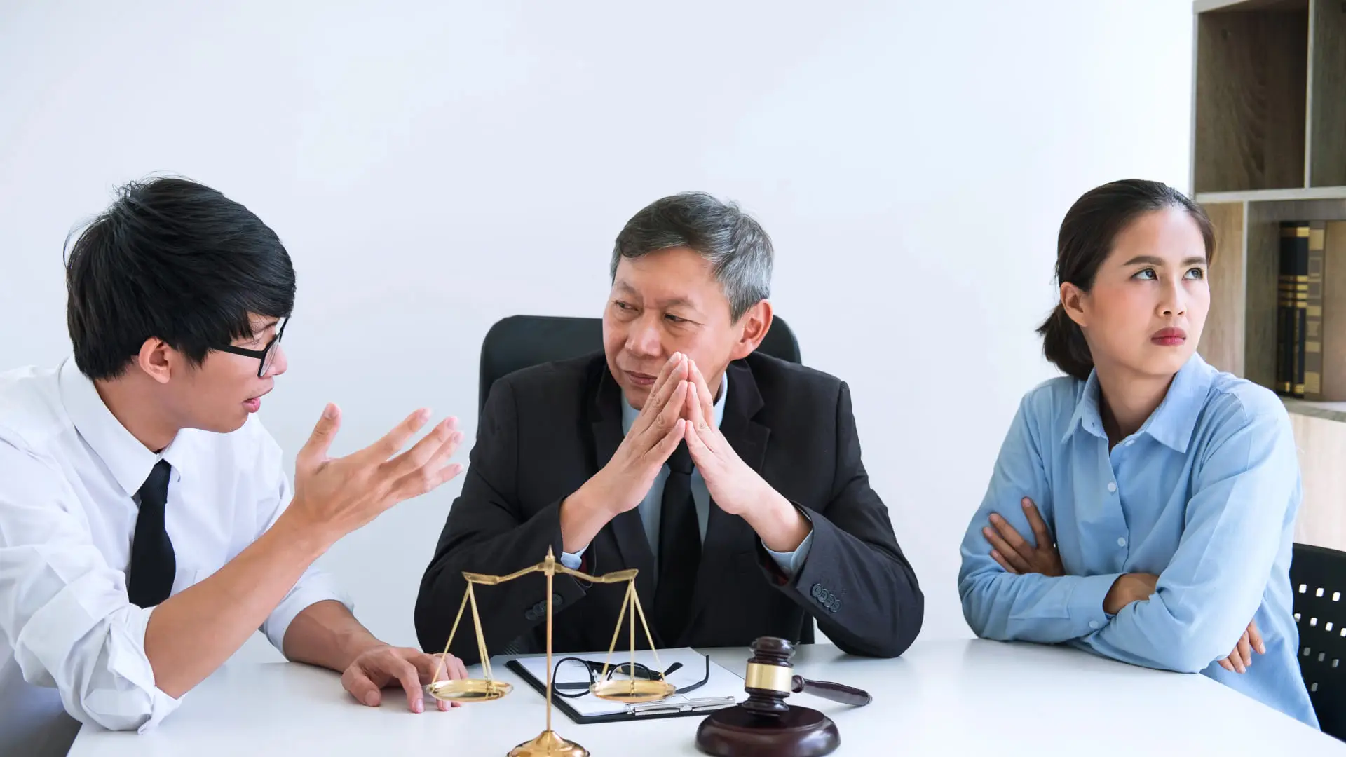 some people having discussion while someone disagree
