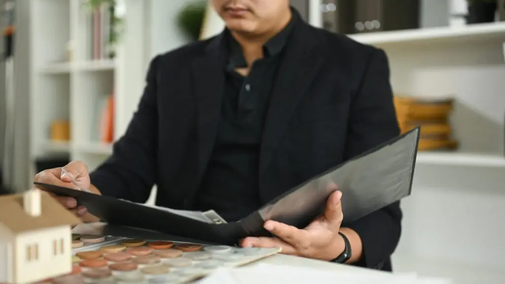 a man open a folder