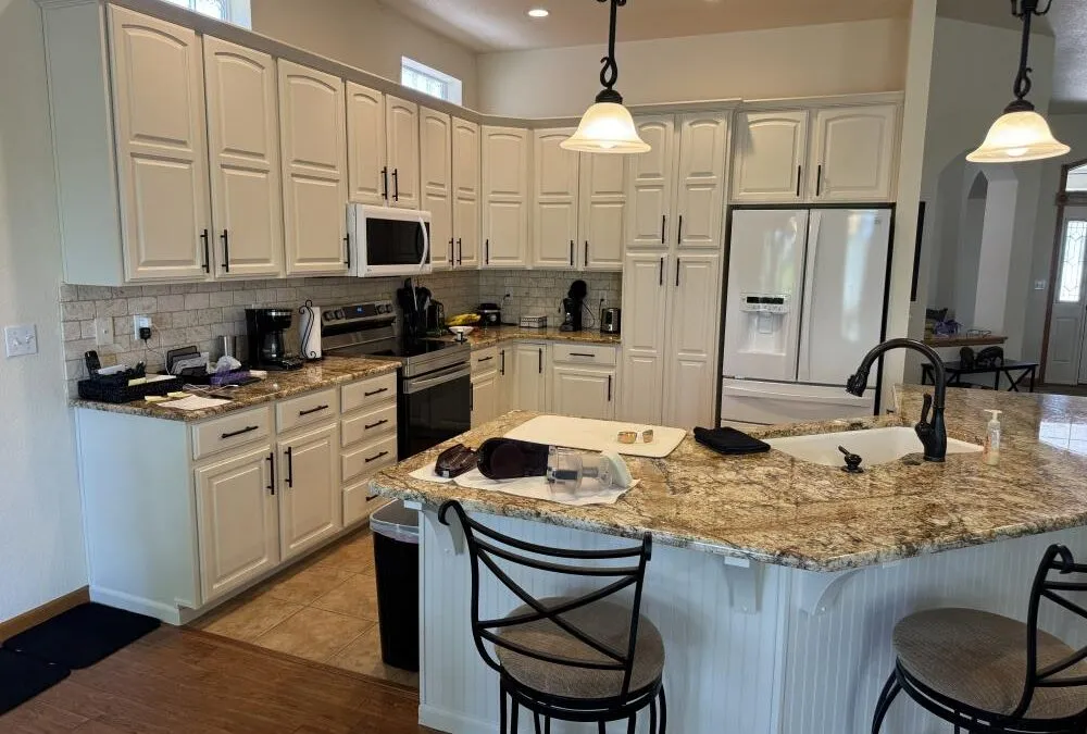 Before & After Painted Cabinets Kitchen | Spring Makeover Ideas