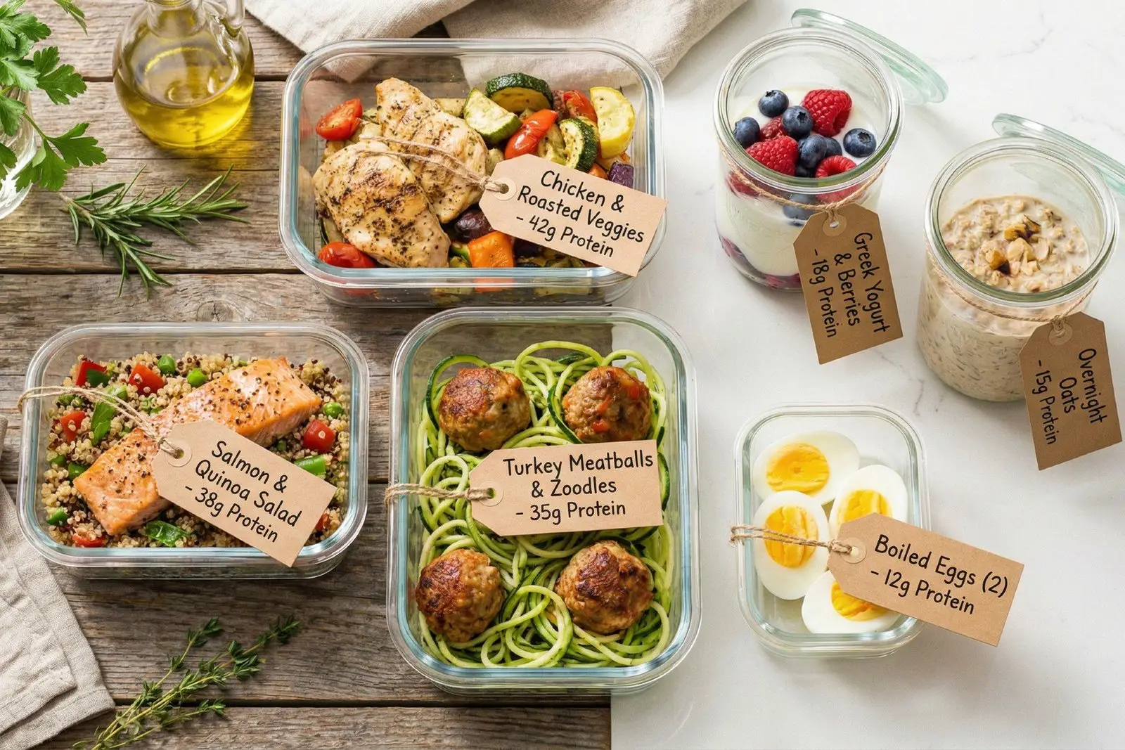 High-Protein Diet Plan For Sustainable Weight Loss For Women-06 Healthy meals with high protein content