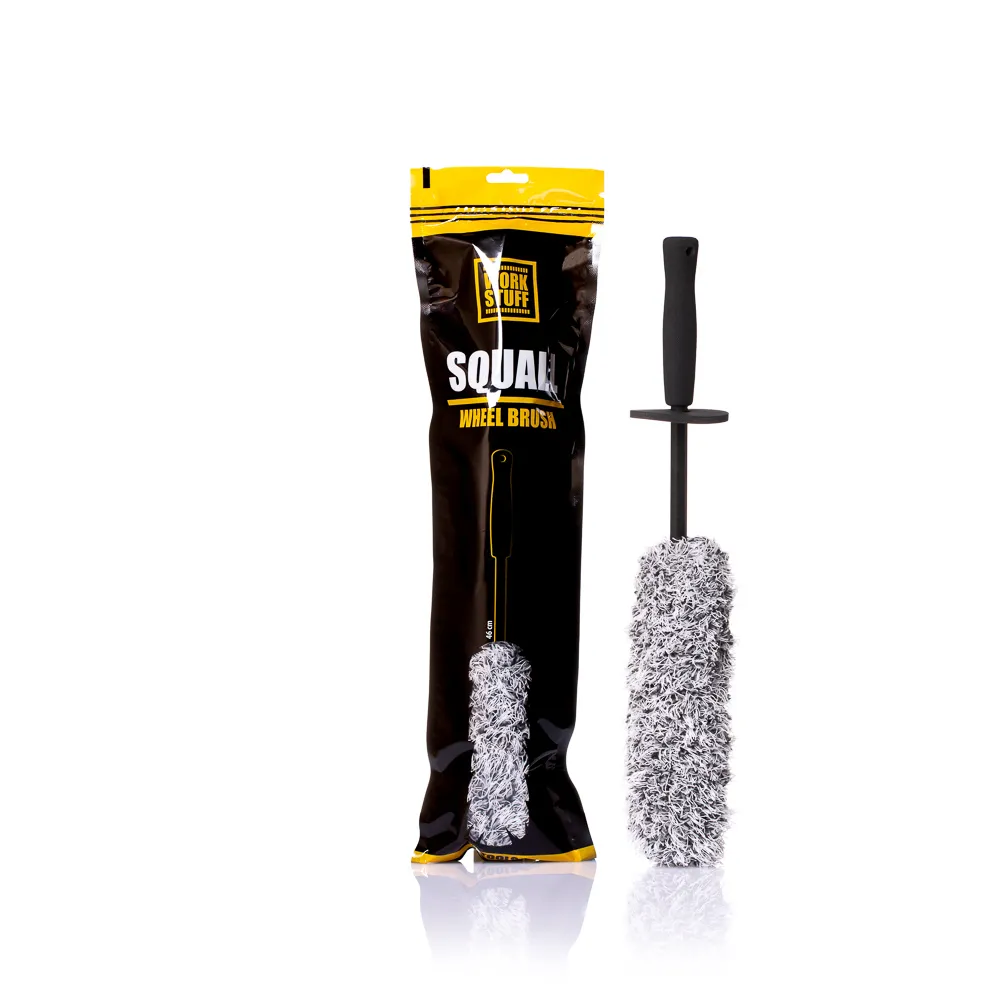Squall microfiber wheel brush for safe wheel cleaning