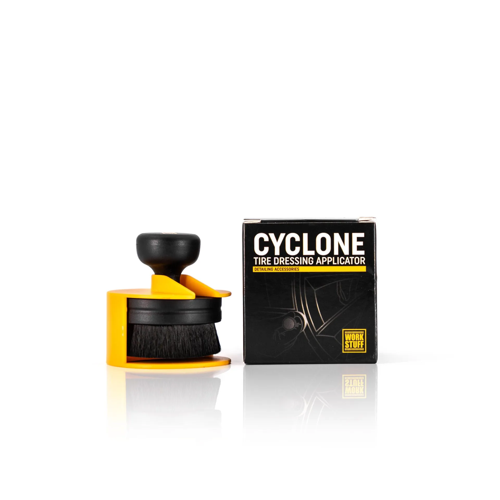 Cyclone and Cyclone XL tire dressing applicator for car detailing