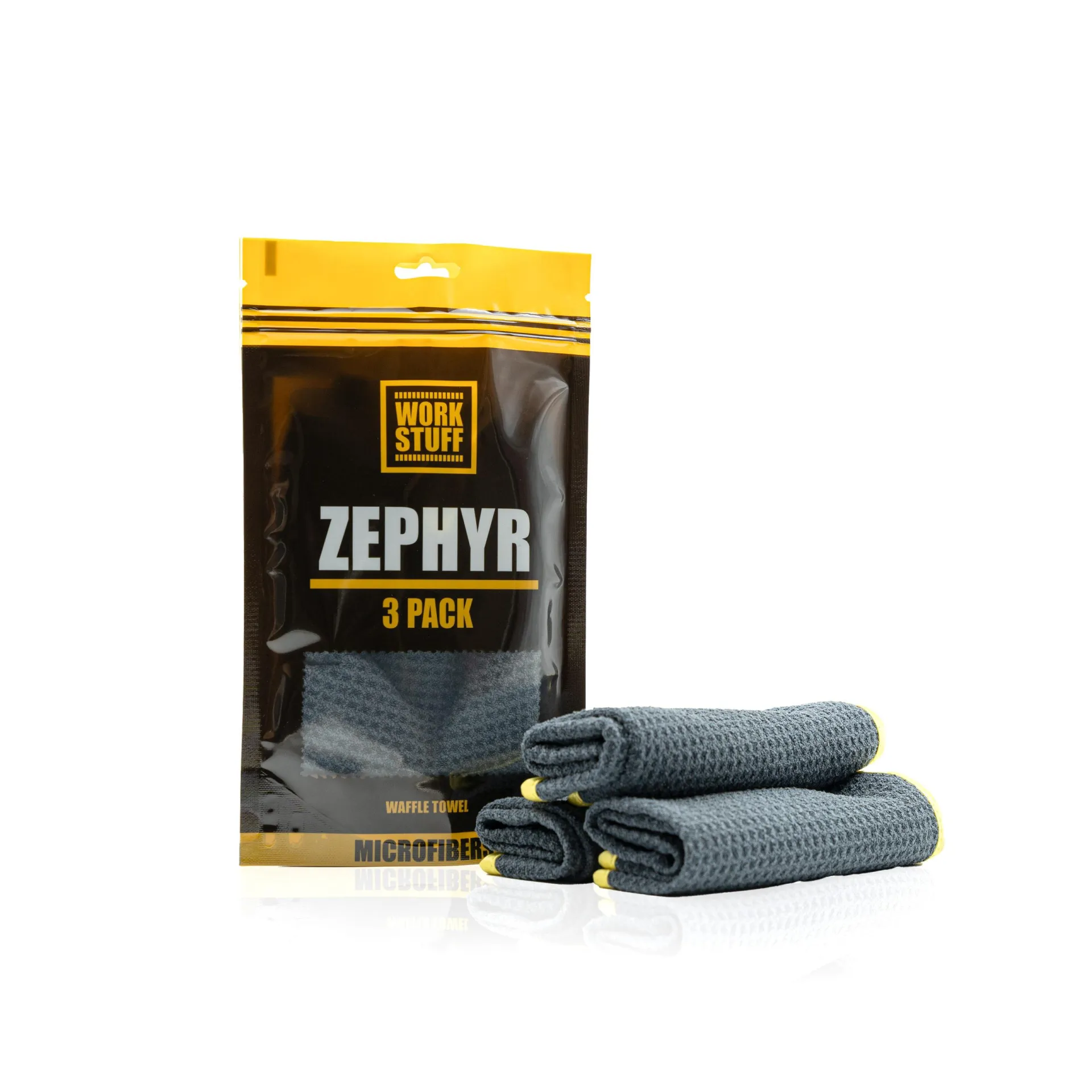 Zephyr waffle weave glass towel 3 pack