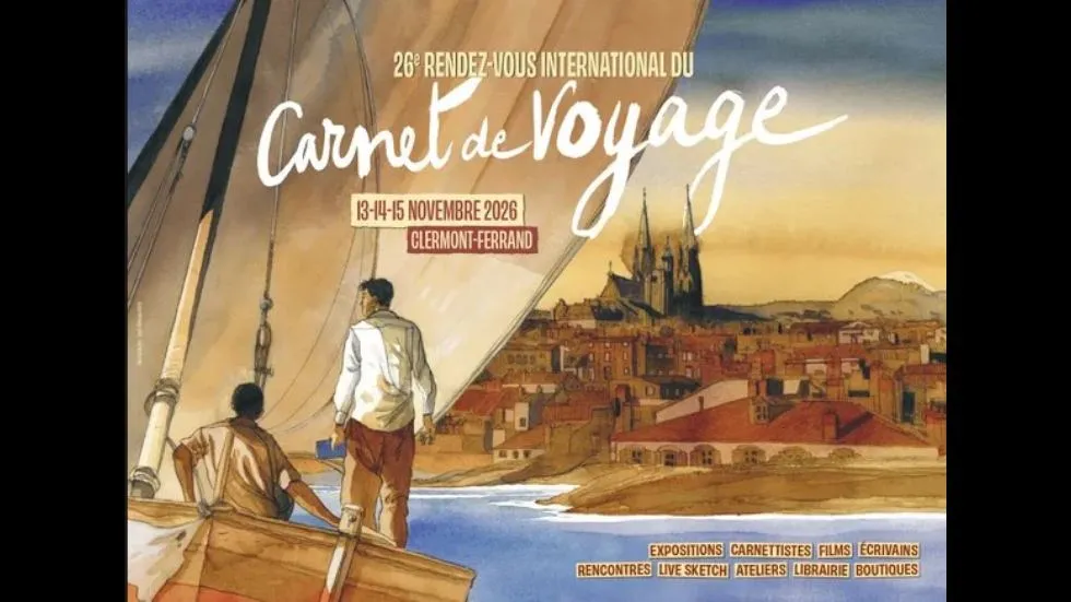 Affiche 2026 du Rendez vous du Carnet de Voyage Illustration Joël Alessandra