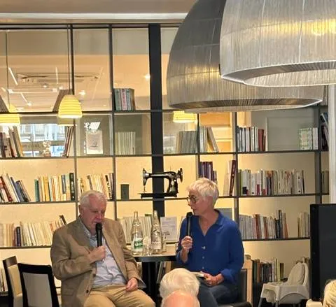 Michel Rollier, invité par La Librairie pour une rencontre publique autour du livre Michelin, une histoire secrète / Photo La Libraire