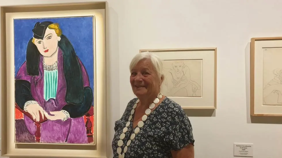 Dominique Szymusiak devant des oeuvres de Matisse Photo 7 Jours à Clermont