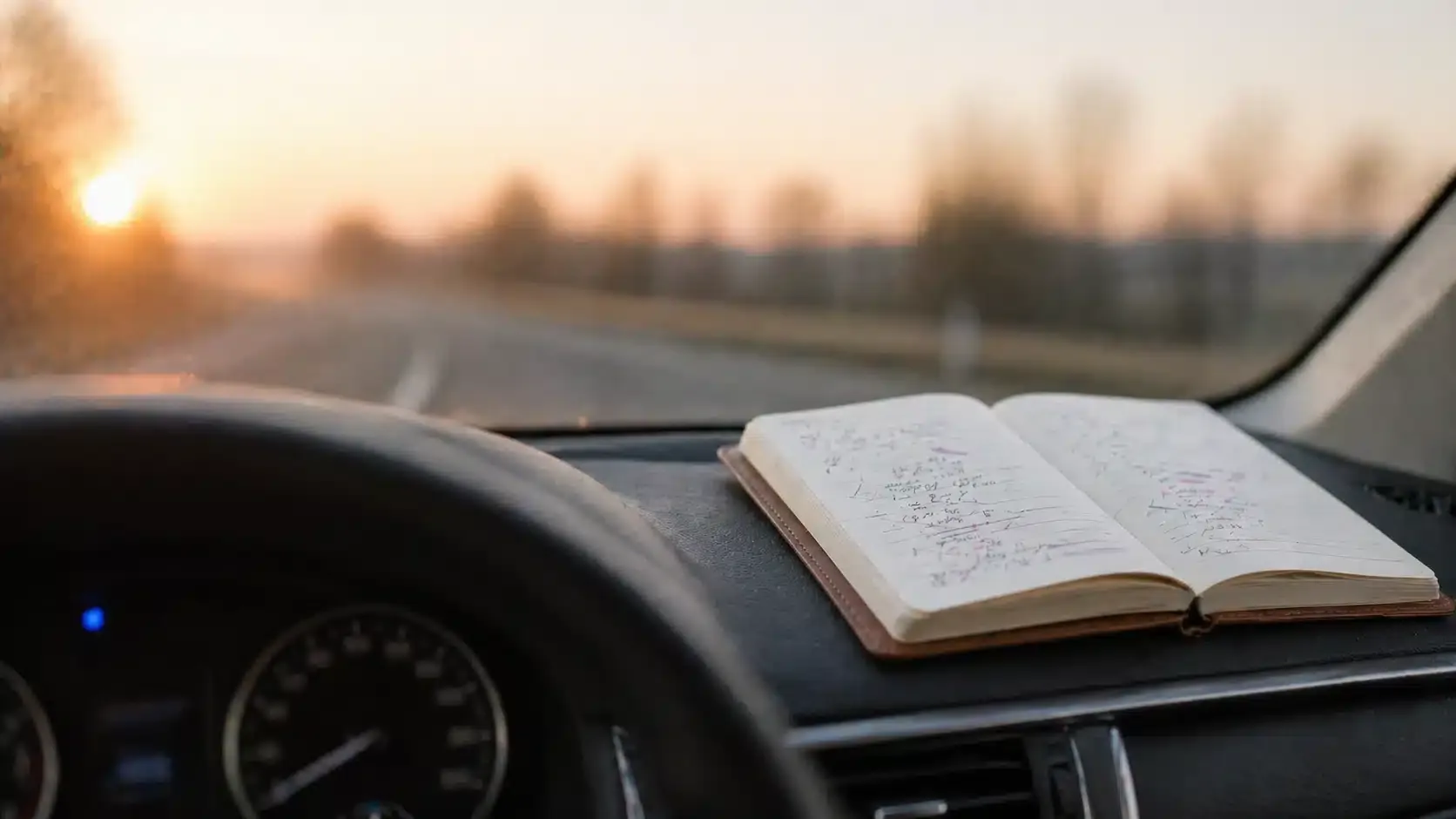 Kilometerpauschale Pendlerpauschale 2026, Fahrtenbuch im Auto.