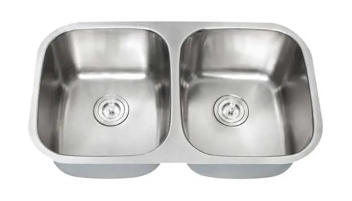 SIS-202 GEMINI โ Double equal bowl stainless steel kitchen sink