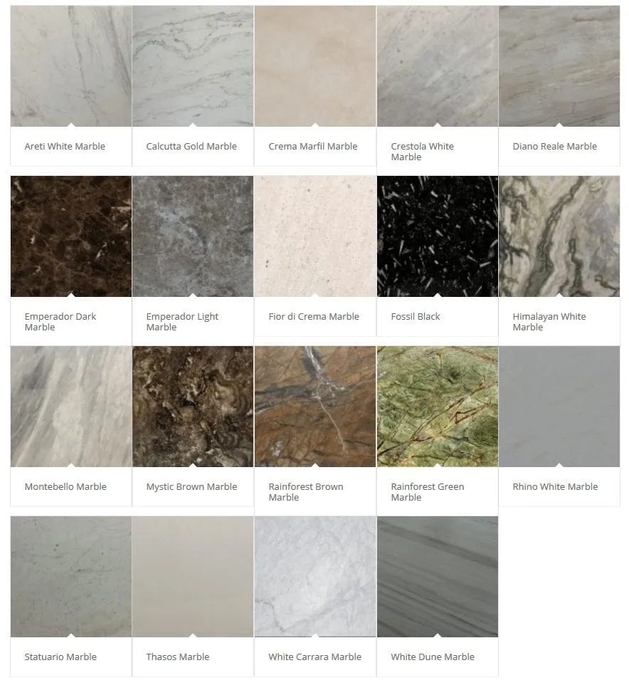 Pittsburgh Marble Colors