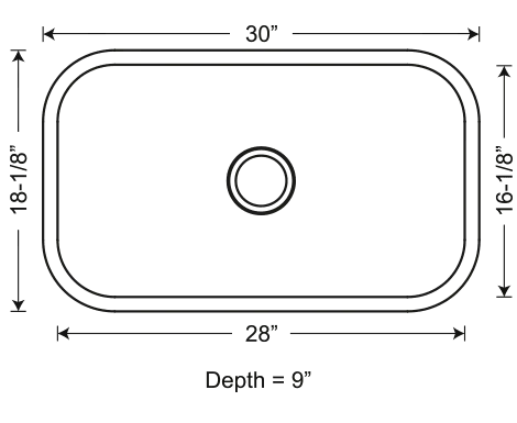 SIS-105 URSA – Big single bowl kitchen sink