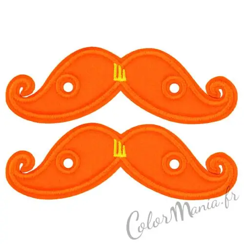 Moustaches Orange Fluo pour Chaussures Shwings