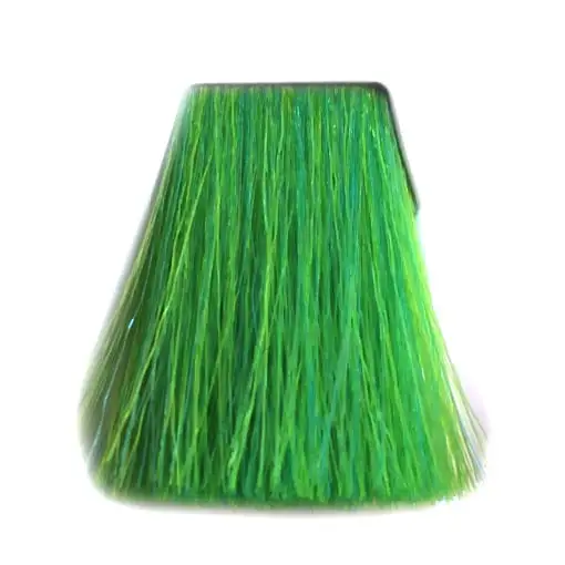 Résultat estimé coloration vert Electric Lizard Manic Panic sur mèche de cheveux