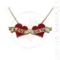 Collier Rouge et Bois Old School Love-Hate | Color-Mania