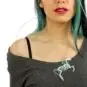 Collier Licorne Squelette Transparent Irisé | Color-Mania